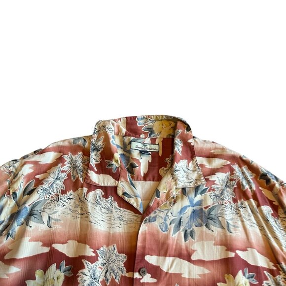 Tommy Bahama 100% Silk Tropical Print Button-Down Shirt Short Sleeve Size 2XL - Picture 2 of 12